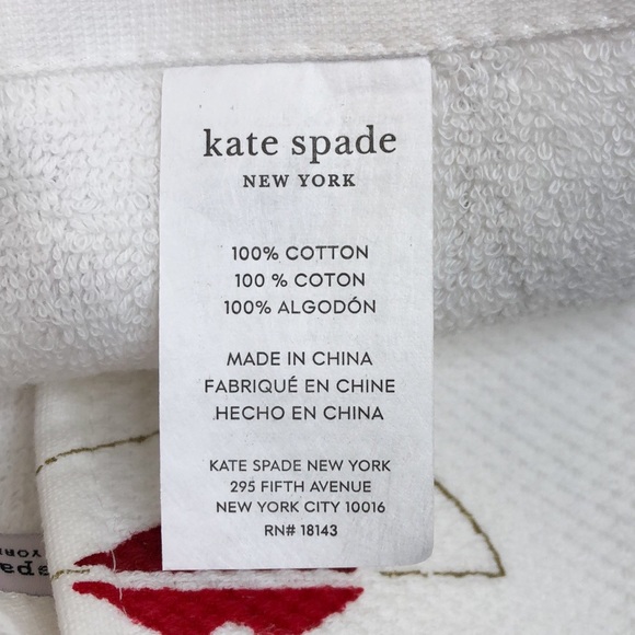 Kate Spade White Holiday Cocktail Kitchen Towels - Picture 4 of 6